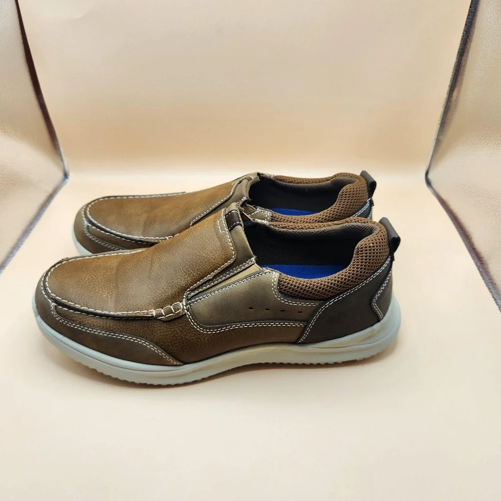 Nunn Bush Comfort Gel Loafer Shoes Mens Size 11 Brown Slip On Walking Casual